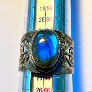 Labradorite 925 Silver Ring size 10.5.